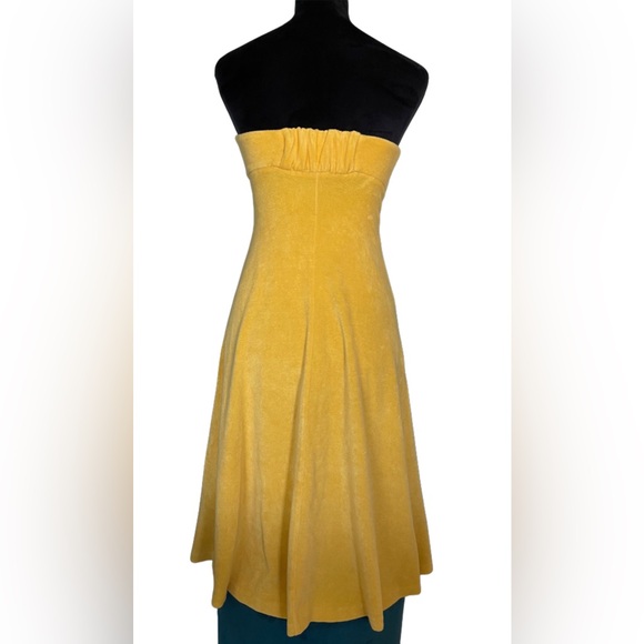 ❌SOLD❌Zimmermann Jeannie Terry Strapless Mustard Cotton-Blend Midi Dress Size XS - Picture 10 of 16